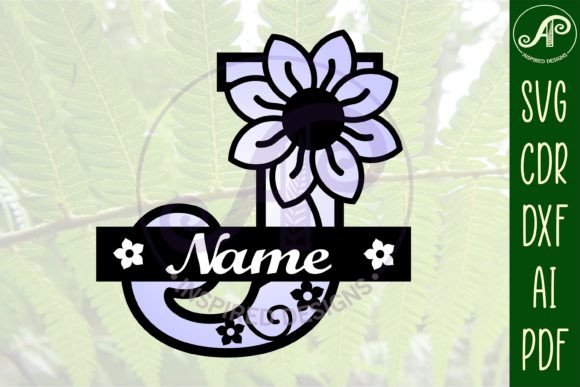 Download Letter J Flower Layer Monogram SVG File - Premium Bundle