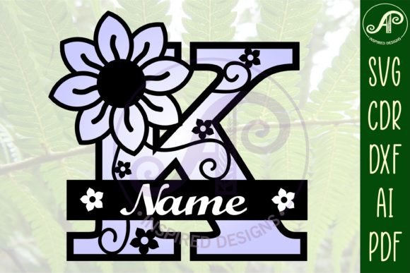 Download Letter K Flower Layer Monogram SVG File - Premium Resources