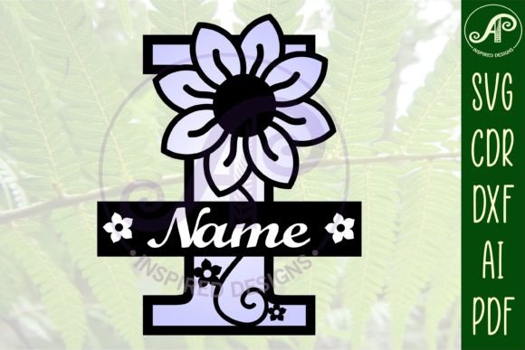 Download Letter I Flower Layer Monogram SVG File - Premium Bundle