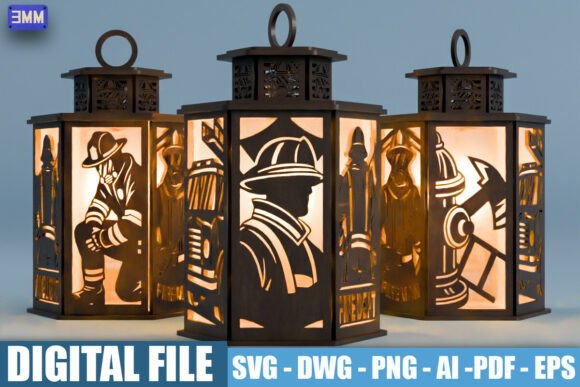 Download 3D Firefighter Lantern SVG DXF File - Dxf file Collection