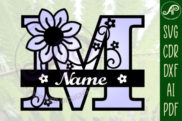 Download Letter M Flower Layer Monogram SVG File - Premium Resources